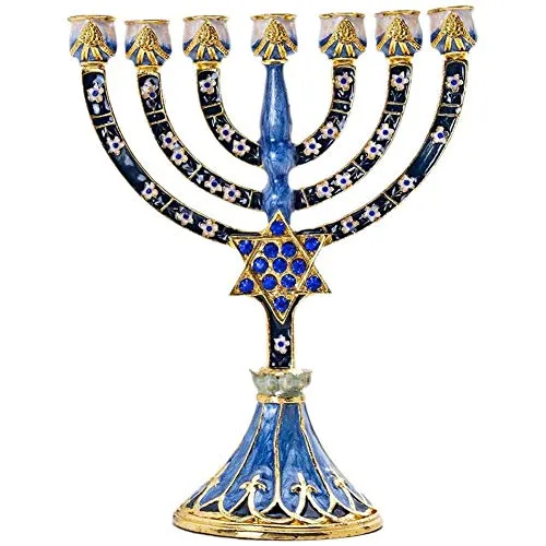 ZHIRCEKE Candeliere 7 Filiali, Decorativo Candelabri Tabella del Tabernacolo per la Cerimonia di Nozze Shabbat Chanukah Natale Un Angolo o Una Chiesa Preghiera Cristiana