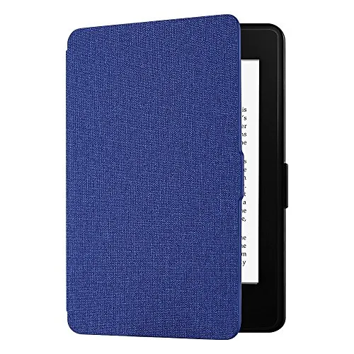 EasyAcc Custodia per Kindle Paperwhite - con Sonno/Sveglia la Funzione Compatibile con Kindle Paperwhite 2012/2013/ 2015, Blu Navy (Non è Compatibile con la Versione 2018 di Kindle Paperwhite)