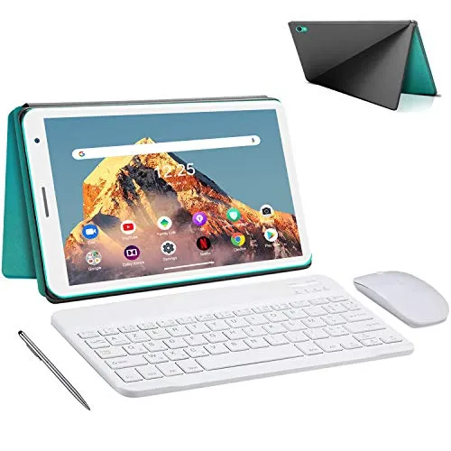 Tablet 8.0 Pollici con Wifi Offerte 3GB RAM 32GB/128GB Espandibili Android 10.0 Certificato Google GMS 1.6Ghz Tablet PC 5000mAh Tablet in Offerta 5MP Fotocamera Tablet Android Bluetooth(Verde)