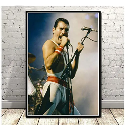 Poster e stampe Hot Freddie Mercury Bohemian Rhapsody Queen Wall Art Canvas Painting Wall Pictures For Living Home Decor-50x70cm No Frame