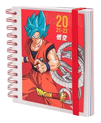 Diario Scuola 2021 2022 Dragon Balls, agenda scolastica 2021 2022 giornaliera con 11 mesi, 16x14 cm, ideale come diario elementari, diario scuola media, diario superiori