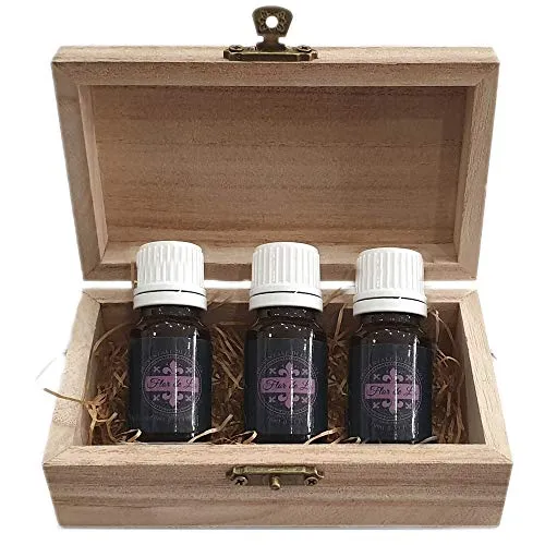 Olio Essenziale Flor De Lis Di Lavanda Puro, Set 3 bottiglie 10ml, Perfetto Profumatore Asciugatrice,Ambiente, Oli Essenziali Per Diffusori Ambienti