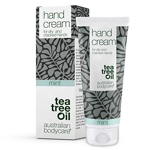 Australian Bodycare Hand Cream 100ml| Per uomo e donna | Lozione idratante per mani molto secche e nocche screpolate | Al Tea Tree Oil e menta | Balsamo lenitivo eczema e dermatite