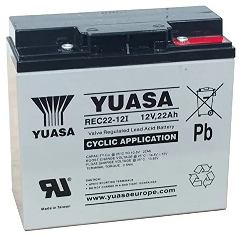 Yuasa - Batteria AGM YUASA REC22-12I 12V 22Ah M5-F