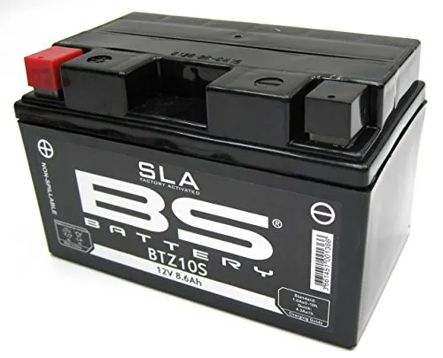 Batteria moto SLA BS Battery 300636 BTZ10S AGM, Nero