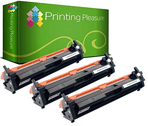 Printing Pleasure 3 Toner Compatibili CF217A 17A [con CHIP] Cartuccia Laser per HP LaserJet Pro MFP M130nw M130fn M130fw M130a M102a M102w - Nero, Alta Resa (1.600 Pagine)