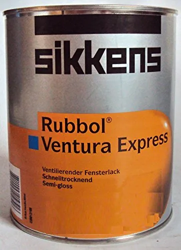 Ventura Express Sikkens Rubbol, bianco/seta stlty/umidità nella norma speciale vernice in solvente base/2,5 litri/per interni e esterni/per legno e in bianco e nero