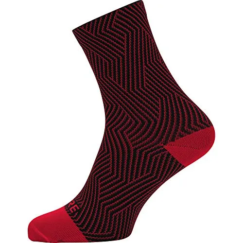 GORE WEAR C3 Calzini unisex da ciclismo, Taglia: 38-40, Colore: Rosso/Nero