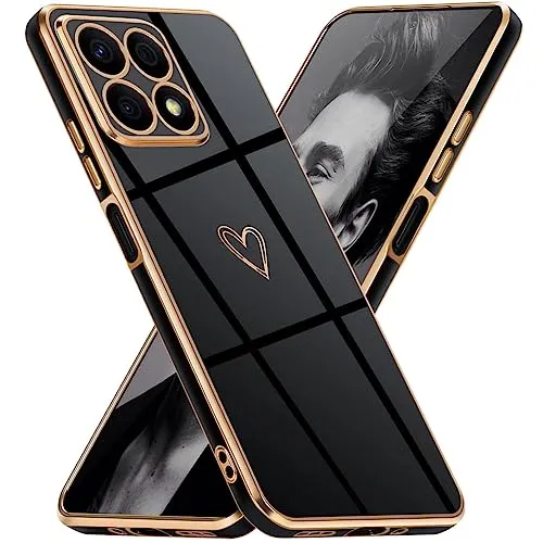 Mkej Cover per Honor x8a, Custodia con Protezione Fotocamera, Cover Ultra Sottile ed Elegante in Silicone TPU, Placcatura Phnom Penh Design Cover Antiurto Case