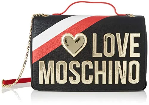 Love Moschino Jc4285pp0a, Borsa a Tracolla Donna, Nero (Black), 12x23x33 cm (W x H x L)