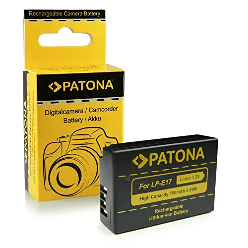 PATONA Batteria LP-E17 compatibile con Canon EOS M3 750D 760D Rebel T6i T6s 8000D Kiss X8i