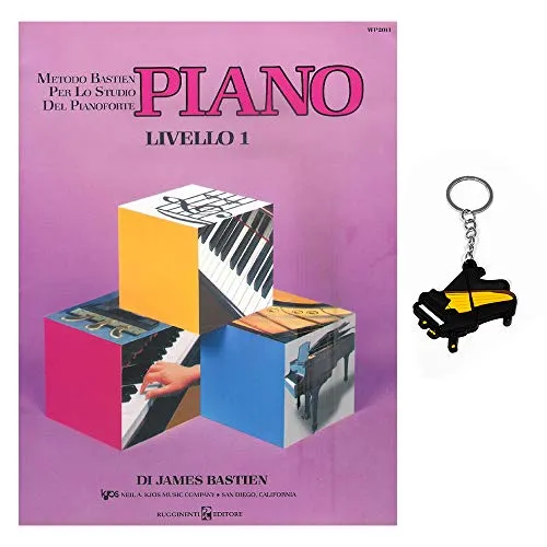 Piano (Livello 1) - Metodo Bastien per lo studio del Pianoforte | con Portachiavi Gifft ® Pianoforte in Omaggio