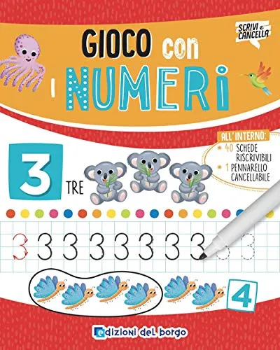 Gioco con i numeri. Ediz. a colori. Con pennarello cancellabile