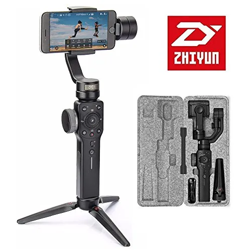 Zhiyun Smooth 4 Stabilizzatore cardanico a 3 assi per come iPhone X 8 7 Plus 6 Plus Samsung Galaxy S9 + S9 S8 + S8 S7 S6 Smartphone Vertigo Shoot Modalità Phonego Focus Capacità Pull & Zoom