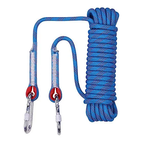 AZXAZ Corda per Arrampicata su Roccia Spessore 10mm Corda di Sicurezza All'aperto Robusto Fuga di Emergenza per L'arrampicata in Campeggio (10 Metri, Blu)