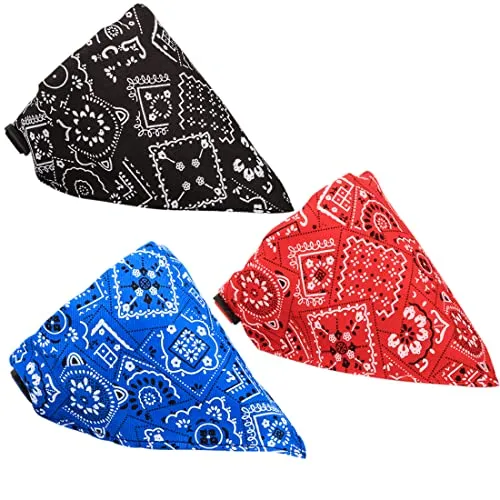 LIUJZZJ 3 Pezzi Collare a Bandana per Cani con Bretelle Regolabili Bandana con Bretelle Regolabili Bandana Triangolare Rimovibile Adatto a Cani e Gatti