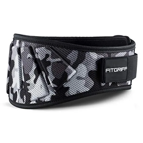 Fitgriff® Cintura Palestra V1 - Cintura Sollevamento Pesi Neoprene - per Donna & Uomo - Pwerlifting, Bodybuilding, Crossfit, Squat - Camo Small