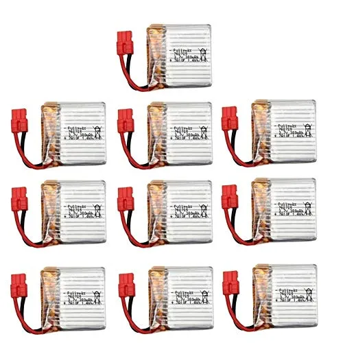 N/V 1/2/3/5 / 10Pcs Aggiornamento 3.7 V 380 mAh Batteria lipo per Syma X26 X26A X21 X21W Batteria Drone RC Quadcopter Pezzi di Ricambio Accessori 10PCS