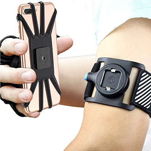 Bovon Fascia da Braccio, Staccabile Porta Cellulare Braccio Sportiva, Open Face per Il Controllo Touch Screen, Corsa & Running Armband per Tutti Gli Smartphone 4.7-6.5 Pollici