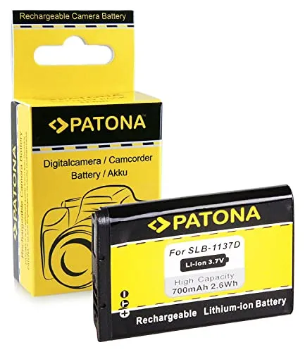 PATONA Batteria SLB-1137D Compatibile con Samsung i80 i100 L210 NV30 NV103