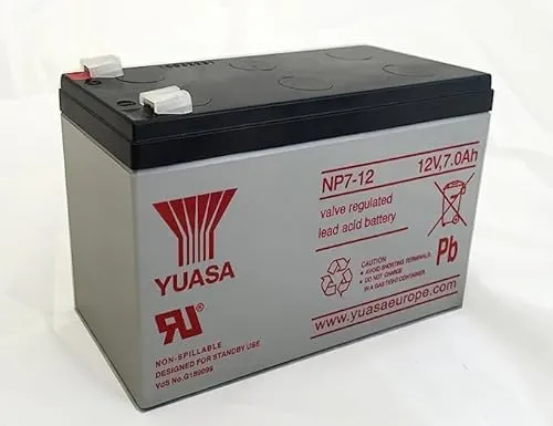 BATTERIA AL PIOMBO RICARICABILE 12V 7,2Ah YUASA NP7-12 FIAMM FG20721 7 Ah