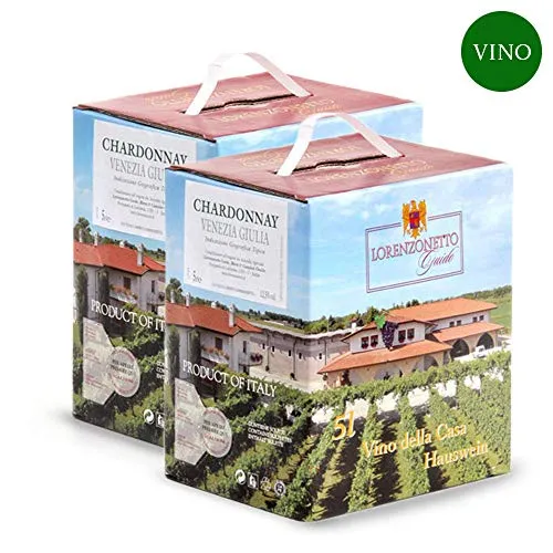 Confezione 2 Bag in Box Chardonnay Igt Venezia Giulia 5 litri – Lorenzonetto Friuli Venezia Giulia