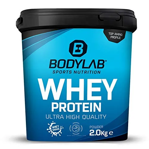 Bodylab24 Whey Protein 2kg | Proteine in polvere, Protein-Shake per atleti & sport | per lo sviluppo muscolare| Integratore Alimentare di Proteine | 80% di Proteine Whey | Fragola