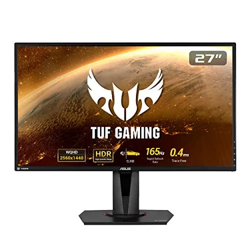 ASUS TUF Gaming VG27BQ HDR Gaming Monitor – 27 inch WQHD (2560x1440), 0.4ms, 155Hz, ELMB Sync™, G-SYNC Compatible, Adaptive-sync, HDR10