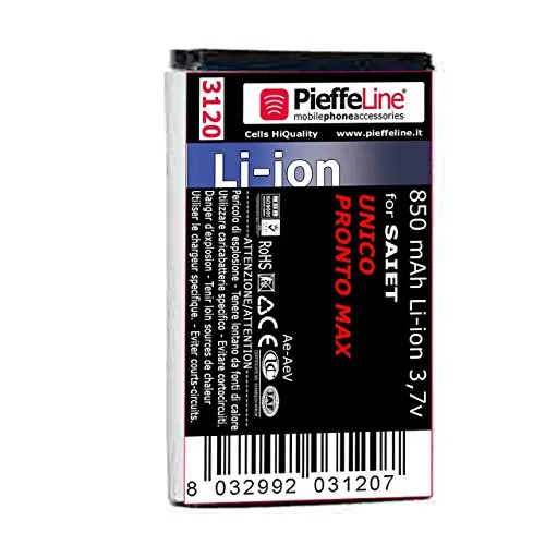 PIEFFELINE Batteria per Saiet Unico - Pronto Max e NGM Romeo e Majestic Sileno 41N Flip da 850 mAh a Litio