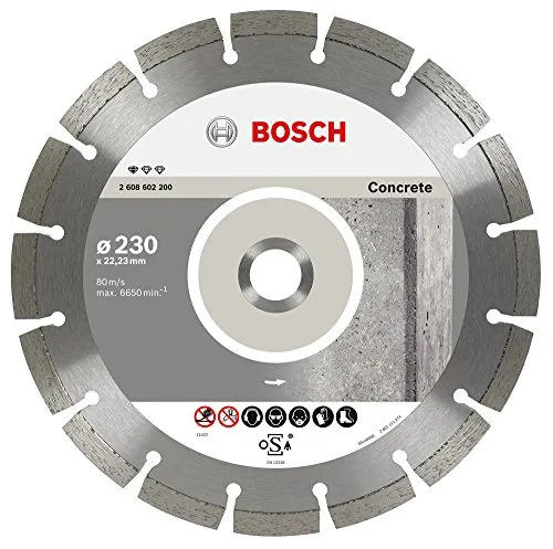 Bosch 2608603243 Disco diamantato standard per calcestruzzo, 230 x 22,23 x 2,3 x 10 mm, 10 unità