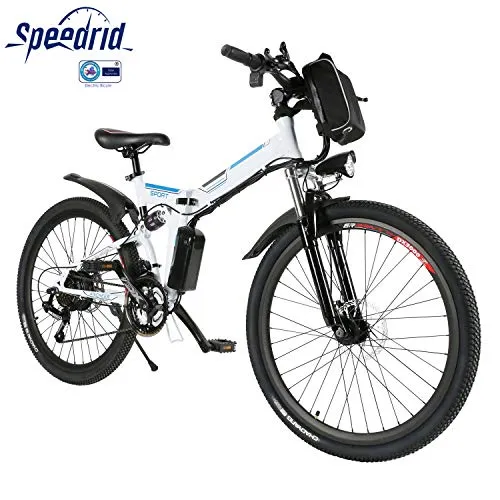 Speedrid Mountain Bike Pieghevole per Bici elettrica, Pneumatici 26/20 Ebike Bici elettrica per Bici con Motore brushless da 250 W e Batteria al Litio 36 V 8 Ah Shimano 21/7 velocità