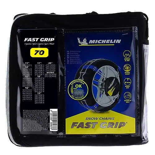 MICHELIN Fast Grip, Cadenas de Nieve de montaje Frontal, apta vehículos No cadenables N°70