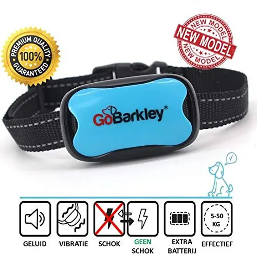 Gobarkley® Collare Anti Corteccia Nessuna Scossa elettrica per Cani di Taglia Piccola o Media(5-50 kg),7 Livelli, Cane da addestramento con Suoni e Vibrazioni, Sicuro per i Cani, Batterie Extra