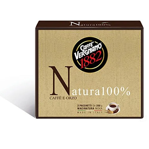Caffè Vergnano 1882 Natura Caffè e Orzo – 2 confezioni da 2x250 g