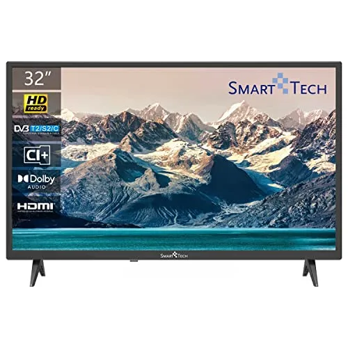 SMART TECH 32HN10T2 - Televisore 32 Pollici HD LED DVB-T2 / S2 colore Nero