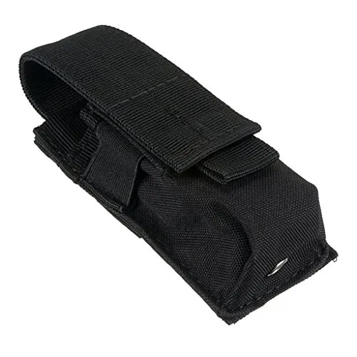 MagiDeal Tattico Cassa Supporto Torcia Elettrica Custodia Universale Sacchetto Nylon Impermeabile Accessorio Sport - Nero