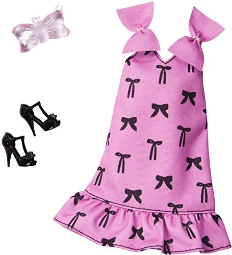 Barbie Set Bow Print Mattel GHW85 | Moda Vestiti per Bambole