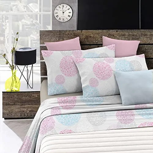Italian Bed Linen Fantasy Completo Letto, Microfibra, Molecole, Una piazza e mezza