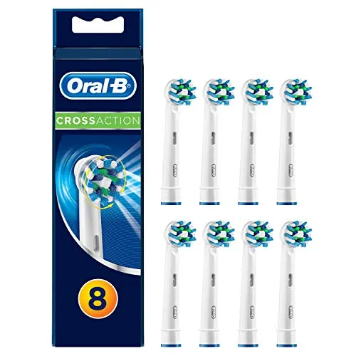 Oral-B, testine di ricambio Cross Action, per spazzolino da denti, confezione da 8