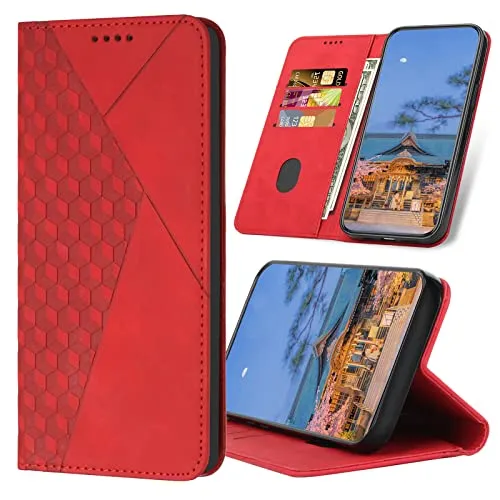 SRISHP Cover per Xiaomi Mi 11i / Xiaomi POCO F3 / Redmi K40 / K40Pro, Flip Custodia Portafoglio Caso Libro Pelle PU e TPU Silicone Antiurto Cover per Xiaomi Mi 11X / Mi 11X Pro, Rosso
