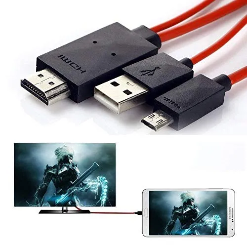 DSHS Cavo adattatore MHL a 11 pin, da Micro USB a HDMI e HDTV 1080P, per Samsung Galaxy, Galaxy Tab, Galaxy Note, 2 m