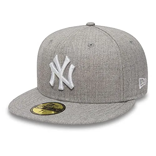 New Era MLB League Basic 59Fifty Snapback York Yankees Snapback cap, Uomo, Gray White, 7 5/8 (60.6 cm)