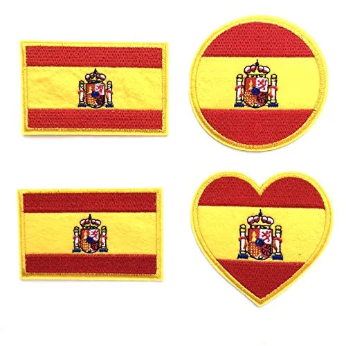 Toppa termoadesiva con bandiera della Spagna, 4 pezzi