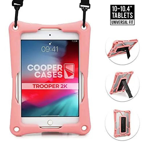 Cover Tablet 10-10.4 Pollici, Cooper Trooper 2K Custodia Protettiva per Tablet Robusta e Resistente con Tracolla e Supporto Integrato