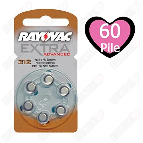 Varta Extra Rayovac HA312, PR41, 4607 batteria dell'apparecchio acustico 60