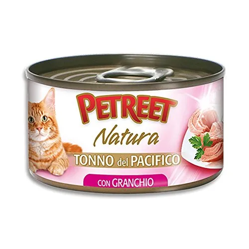 PETREET Natura tonno del pacifico con granchio gr. 140 - Mangimi umidi per gatti