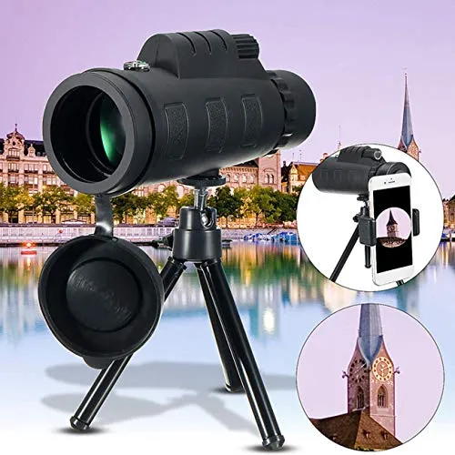 MWKLW Cannocchiali da binocolo, telescopi 12X50 monoculari HD Visione Notturna Caccia da Campeggio all'aperto con treppiede per Telefono