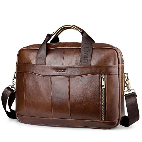 SPAHER Borsa Porta PC 15.6 Pollici Borsa per PC Portatile Notebook Borsa 24 Ore Ventiquattrore Vera Pelle Borse Valigetta Uomo Borsa Cartella Portadocumenti da Ufficio Lavoro Regalo per Uomo