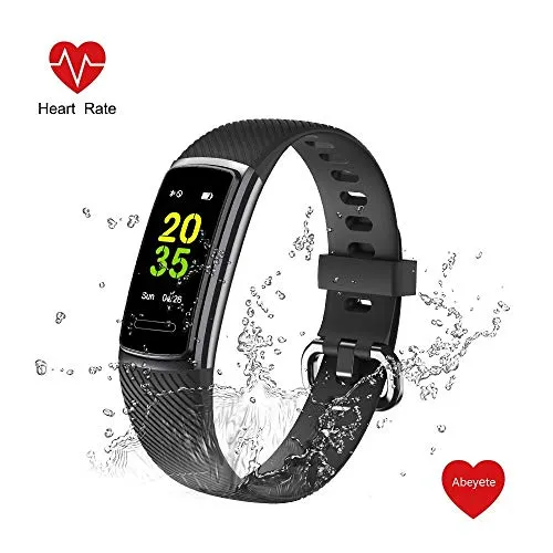 Abeyete Orologio Fitness Tracker Cardiofrequenzimetro Monitor e monitoraggio del Sonno Impermeabile IP68 Smartwatch Sportivo Bluetooth Activity Tracker per Uomo Donna iOS Android(Nero)