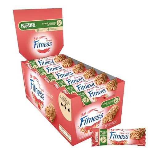 FITNESS Fragola Barrette di Cereali Integrali, 24 pezzi da 23.5g (564g)